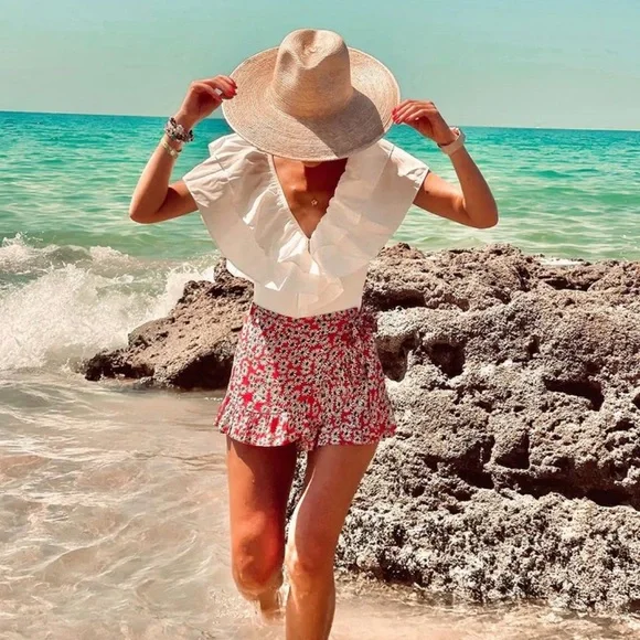 Zara LARGE RUFFLE SWIMSUIT - Picture 6 of 9